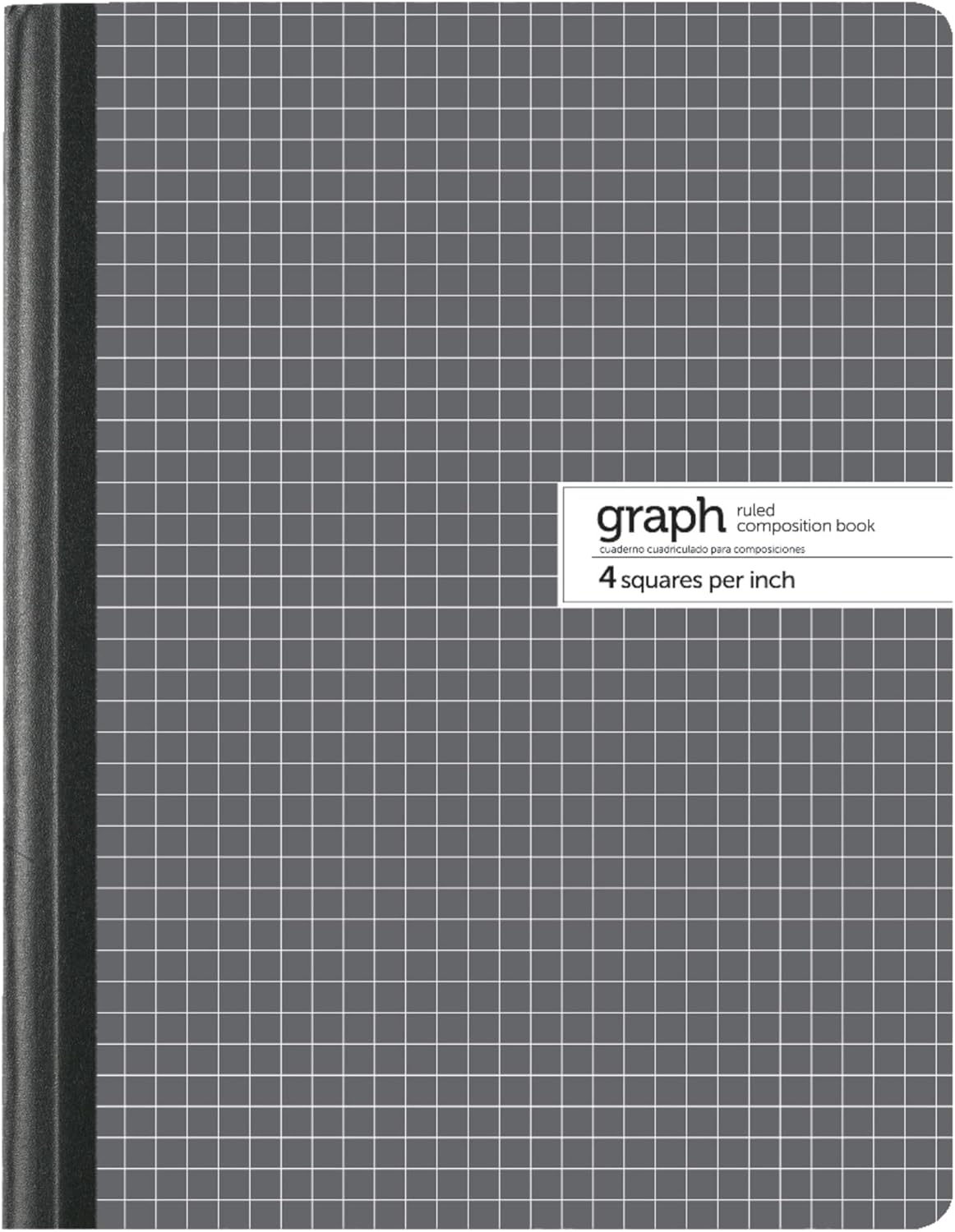 Office Depot Marble Quad Composition Book, 7 1/2in. x 9 3/4in., Quadrille Ruled, 100 Sheets, Black/White, 09926-09021