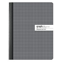 Office Depot Marble Quad Composition Book, 7 1/2in. x 9 3/4in., Quadrille Ruled, 100 Sheets, Black/White, 09926-09021