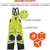Ergodyne GloWear 8928 Hi-Vis Insulated Bib Overalls
