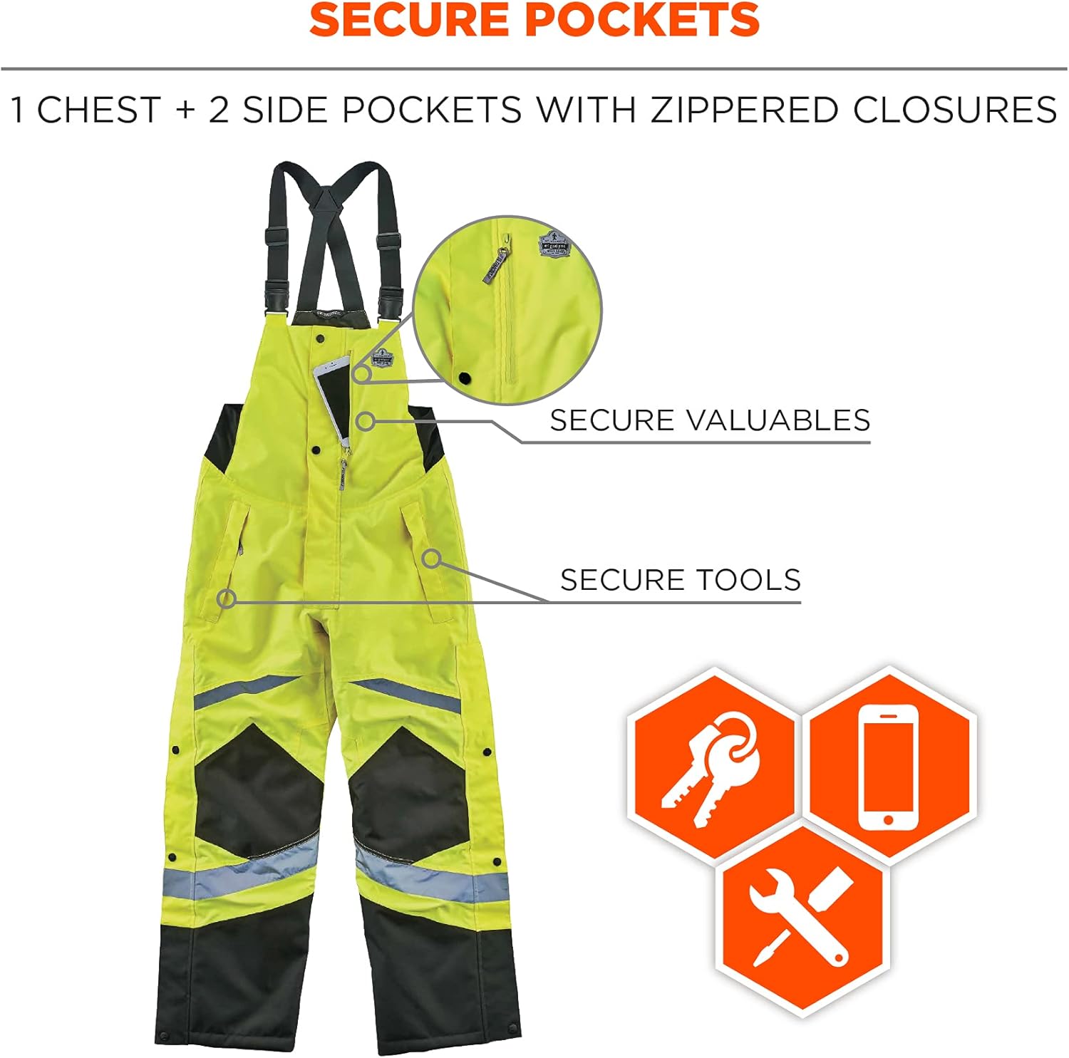 Ergodyne GloWear 8928 Hi-Vis Insulated Bib Overalls