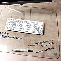 Desktex Glaciermat Anti-Skid Tempered Glass Desk Pad, 19-inch x 24-inch, Clear (FCDE1924G)
