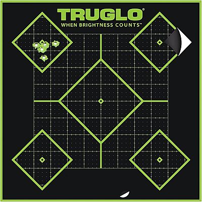 TRUGLO TRU-SEE 5-Diamond Splatter Targets - Fluorescent Self-Adhesive