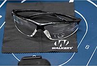 Walker's IKON Tanker Open Full Frame Shooting Glasses Durable Non-Slip Hunting Protective Glasses w/Lens Cloth & Carry Case One Size Clear