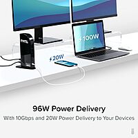 Plugable 13-in-1 USB C Docking Station 4K Triple Monitor with 100W Power Delivery | USB C Dock for Windows, Mac, ChromeOS