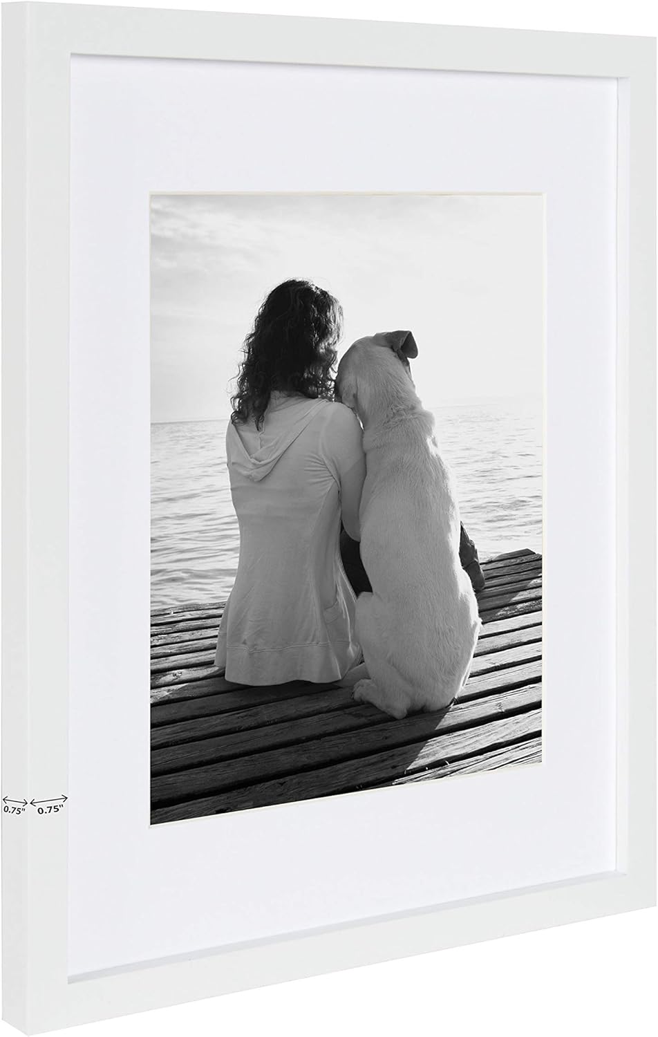 DESIGNOVATION Gallery Wood Photo Frame Set for Customizable Wall Display