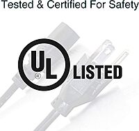 C2G 2FT Premium Replacement AC Power Cord - Durable Power Cable for TV, Computer, Monitor