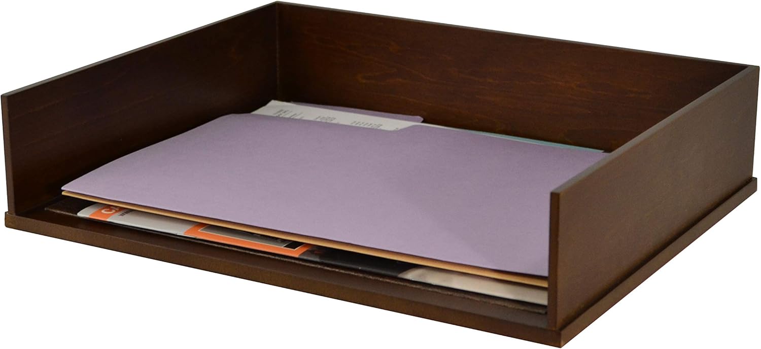 Victor Heritage Wood Stacking Letter Tray - 1 Compartment(s) - 3.1in x 13.2inx 10.6in Depth - Desktop - Natural