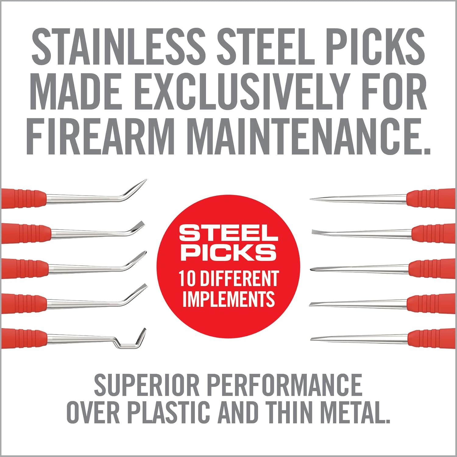 Real Avid Stainless Steel Gun Cleaning Picks for Firearm Cleaning and Maintenance