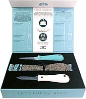 Toadfish Oyster Shucker's Bundle, Oyster Knife Shucker Set - Oyster Shucking Knives & Cut-Resistant Shucking Cloth