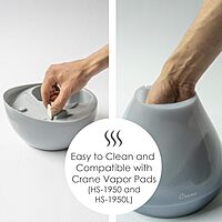 CRANE Drop 4-in-1 Ultrasonic Cool Mist Top-Fill Humidifier with Sound Machine, Night Light & Aroma Tray