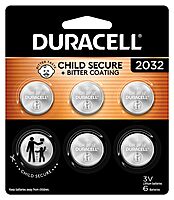 Duracell 2032 Lithium Battery, 6 Count (Pack of 1), Child Safety Features, Compatible with Key Fob, Tea Light Candles and Other Devices, CR2032 Battery