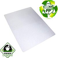 FLOORTEX Polypropylene Rectangular Chair Mat for Low-Pile Carpets