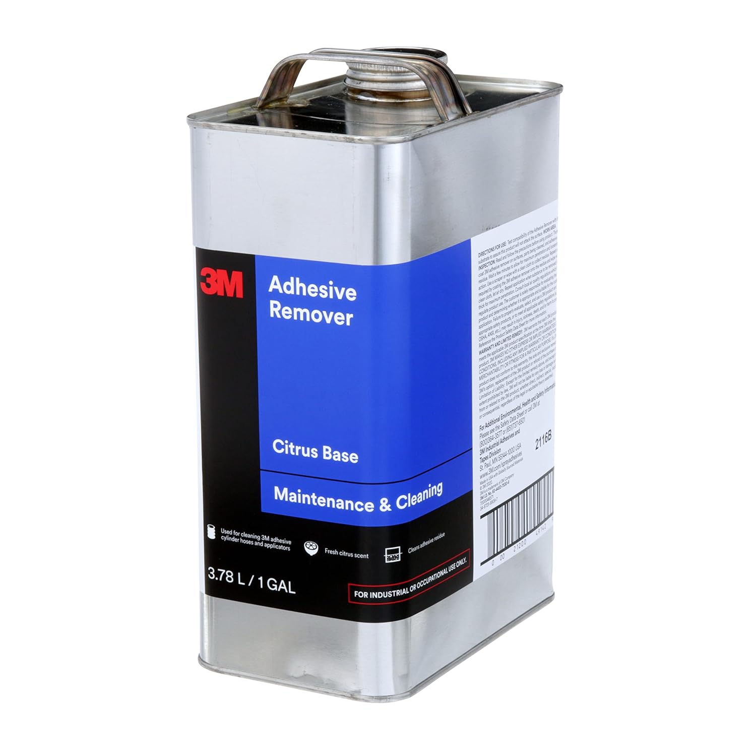 3M Adhesive Remover, 1 Gallon Can, Citrus Oil-Based, Multi-Surface Use, Low-Mess, Great for Removing Adhesives such as Label