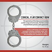 ASP Sentry Handcuffs, Professional Grade with Stainless Steel Frames, Forged Steel Bows, Dual-Sided Keyways, and Double Lock Slots for Tactical Gear and Equipment Chain