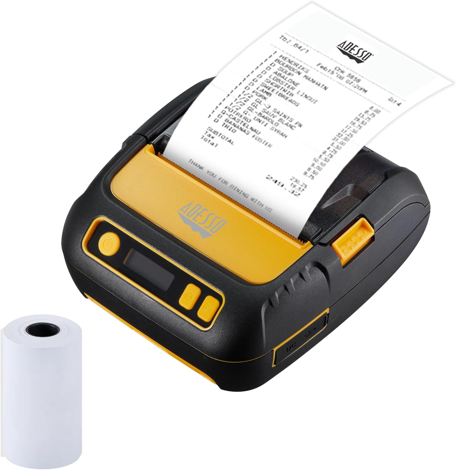 3" 80mm Portable Bluetooth Thermal Printer - High-Speed 90mm/s, Compatible with Android, iOS, Windows - Anti-Drop