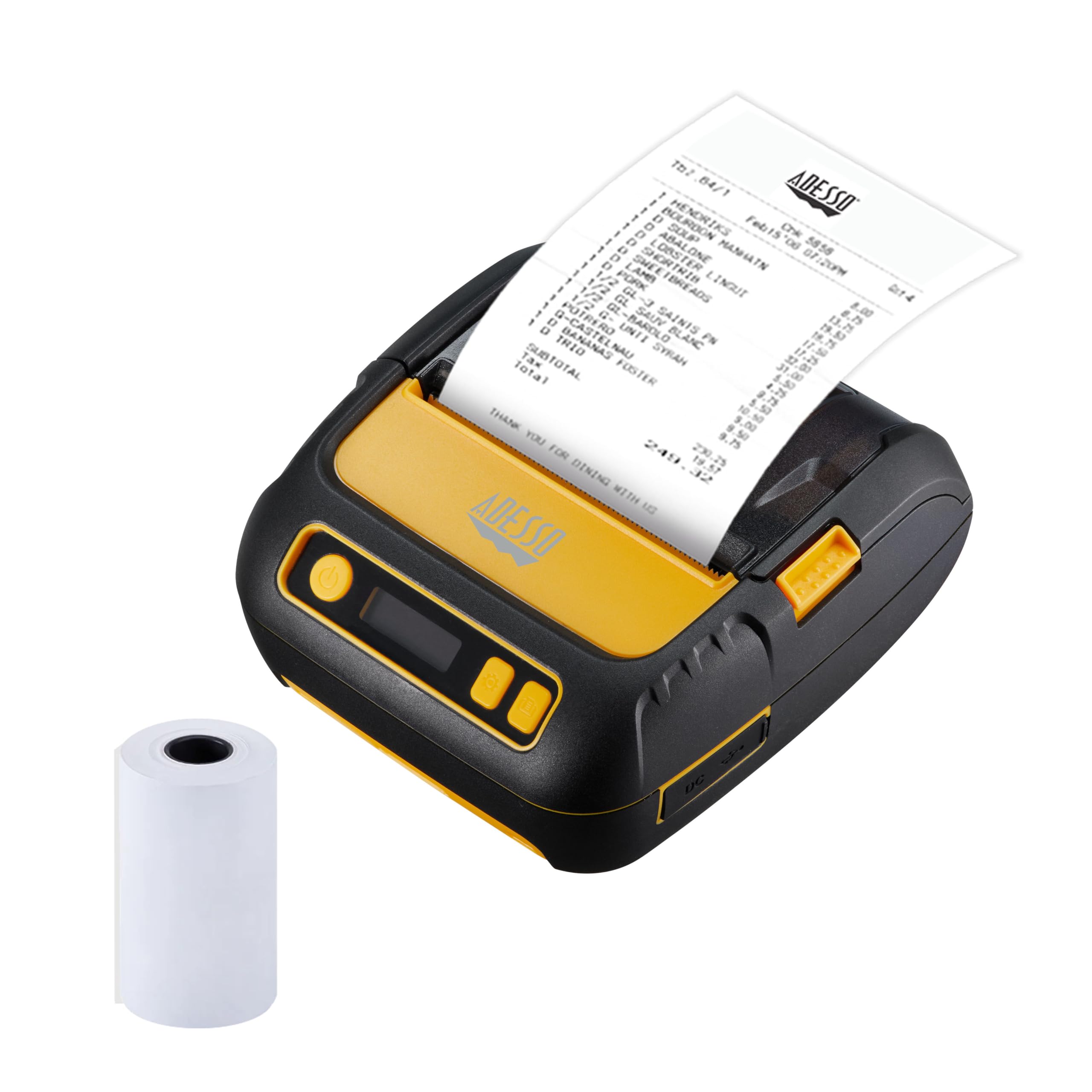 3" 80mm Portable Bluetooth Thermal Printer - High-Speed 90mm/s, Compatible with Android, iOS, Windows - Anti-Drop