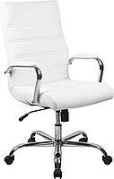 Flash Furniture Whitney Swivel LeatherSoft Desk Chair with Padded Seat and Armrests
