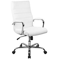 Flash Furniture Whitney Swivel LeatherSoft Desk Chair with Padded Seat and Armrests
