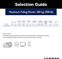 Lewmar Pro Fish 700 Fishing Windlass for 1/4" G4 Chain, Auto Free-Fall System, Maximum Pull 700 lbs