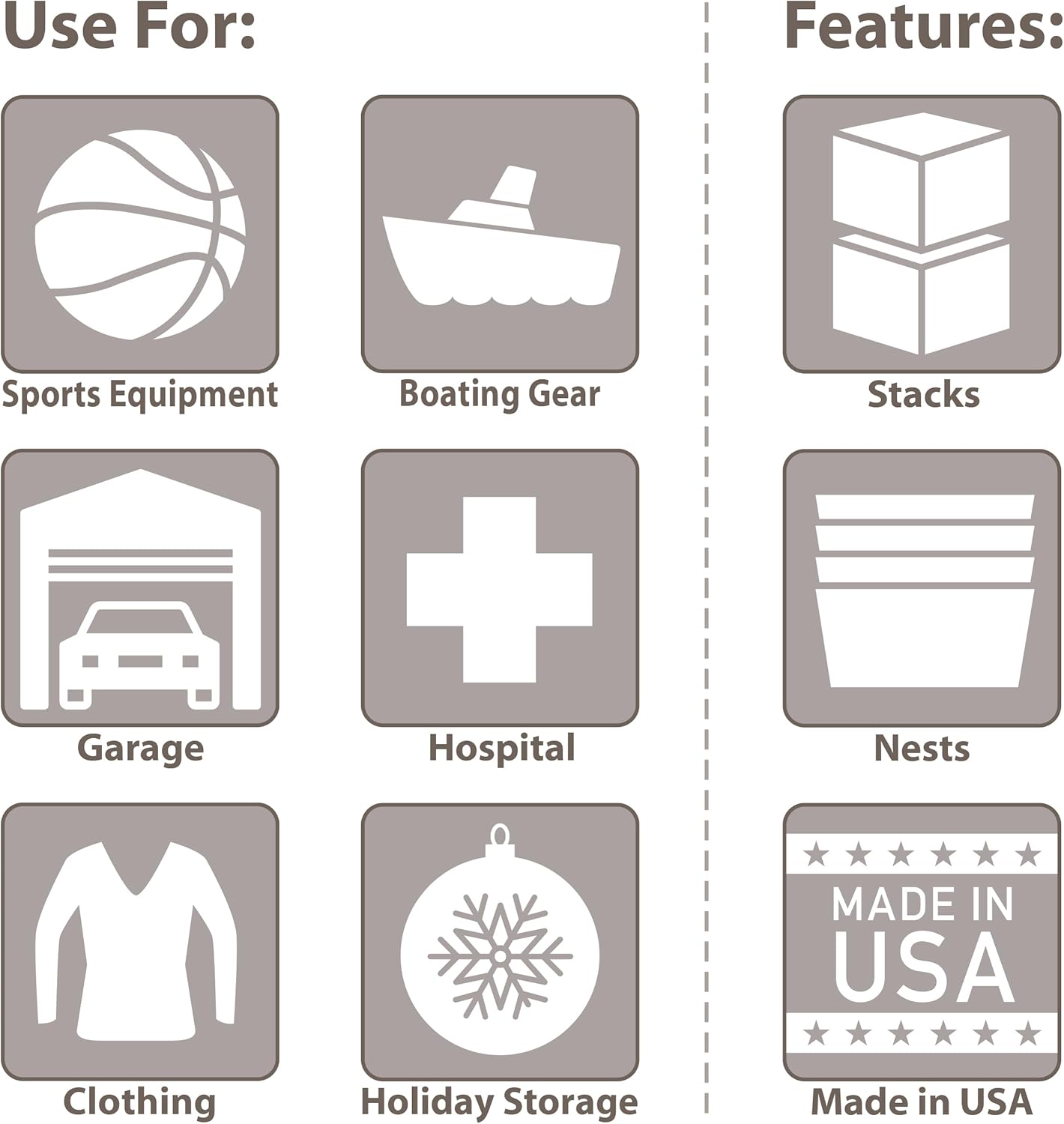 Akro-Mils KeepBox 12 Gallon Storage Container, Nesting and Stackable Plastic Tote with Attached Lid, Clear/Blue