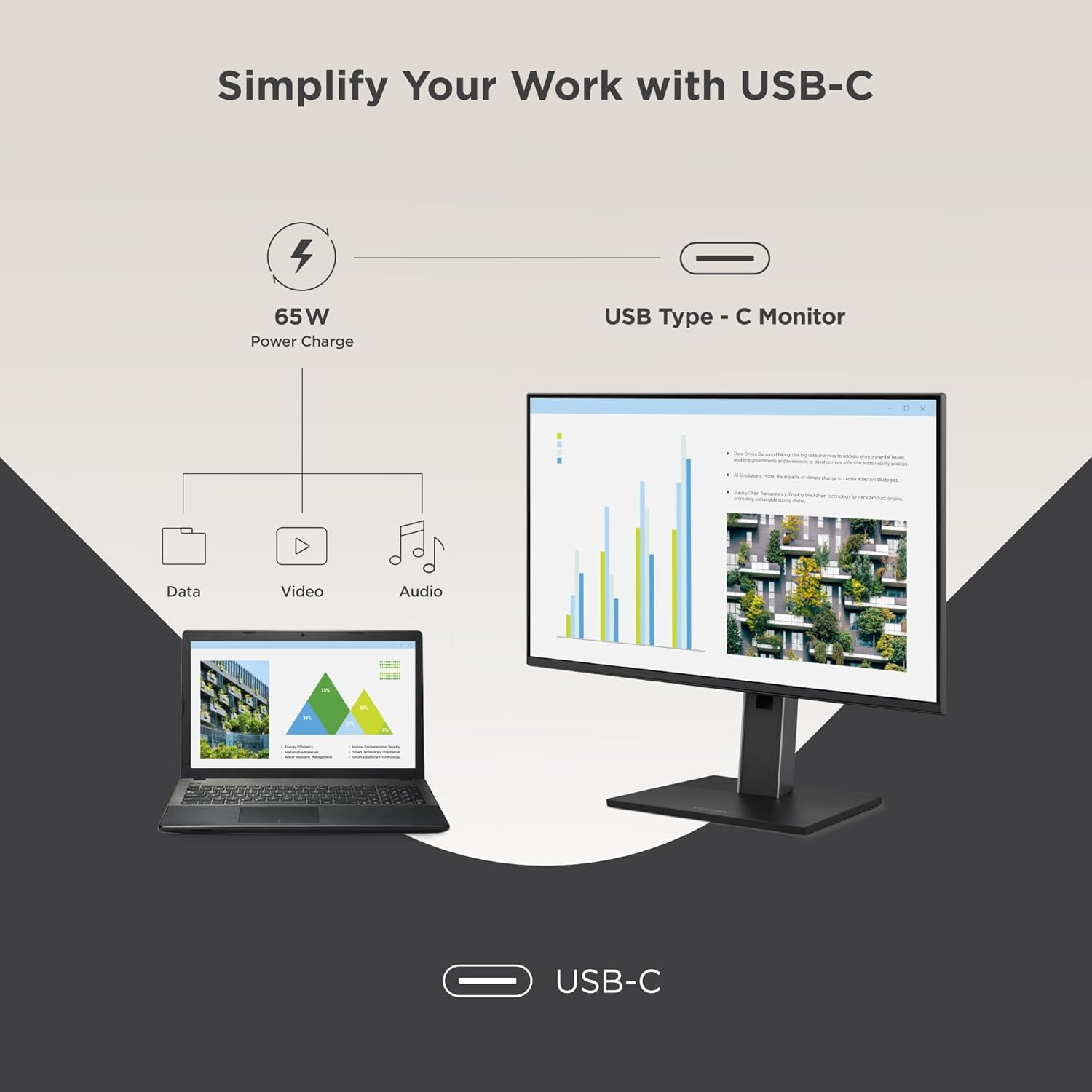 VIEWSONIC VG Ergonomic IPS Monitor with 65W USB-C, 100Hz, 5-Port USB Hub, HDMI & DisplayPort