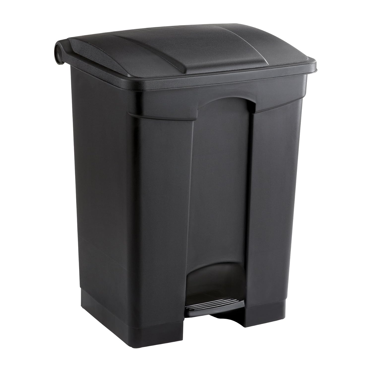 SAFCO Step On Plastic Trash Can with Foot Pedal, Hands Free Indoor All-Purpose Waste Bin