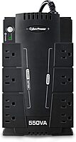 CyberPower CP550SLG Standby UPS Battery Backup and Surge Protector, 550VA/330W, 8 Outlets, Compact, UL Certified
