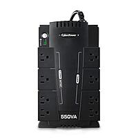 CyberPower CP550SLG Standby UPS Battery Backup and Surge Protector, 550VA/330W, 8 Outlets, Compact, UL Certified
