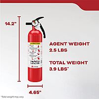 Kidde, FA110G, Multi Purpose Fire Extinguisher for Home, Office, Dorm, Residential, 1A10BC 1 Pack