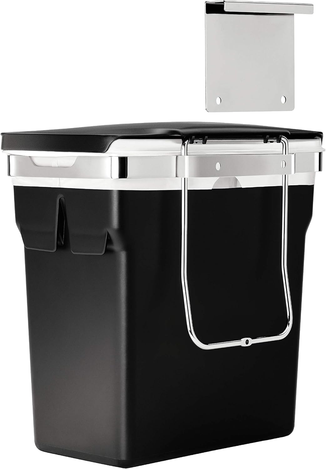 simplehuman Under-Cabinet and In-Cabinet Pull-Out Trash & Recycling Bin, Heavy-Duty Steel Frame