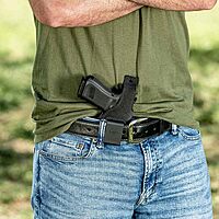 Galco Waistband IWB Belt Holster Compatible with Glock 19/19X/23/31/45 w/wo Red Dot - Premium Center-Cut Steerhide, Fits Belts up to 1 3/4"