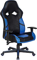 OSP Home Furnishings Vapor Ergonomic Adjustable High Back Faux Leather Gaming Chair with Coil Spring Seat and Integrated