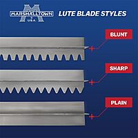 MARSHALLTOWN Asphalt Lute Rake, Blunt 36 Inch Blade, 84 Inch Aluminum Handle, T Connector, Made in The USA, RED700083C