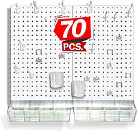 Azar Displays 70-Piece Pegboard Wall Organizer Kit with 13.5" x 22" Panels