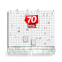 Azar Displays 70-Piece Pegboard Wall Organizer Kit with 13.5" x 22" Panels