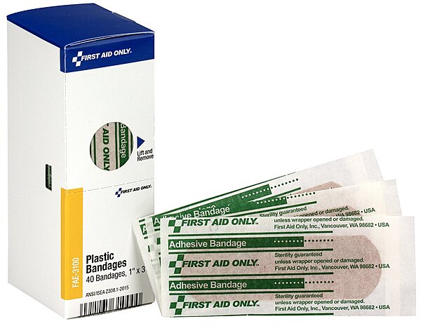 FIRST AID ONLY SmartCompliance 1 x 3 Bandage Refill