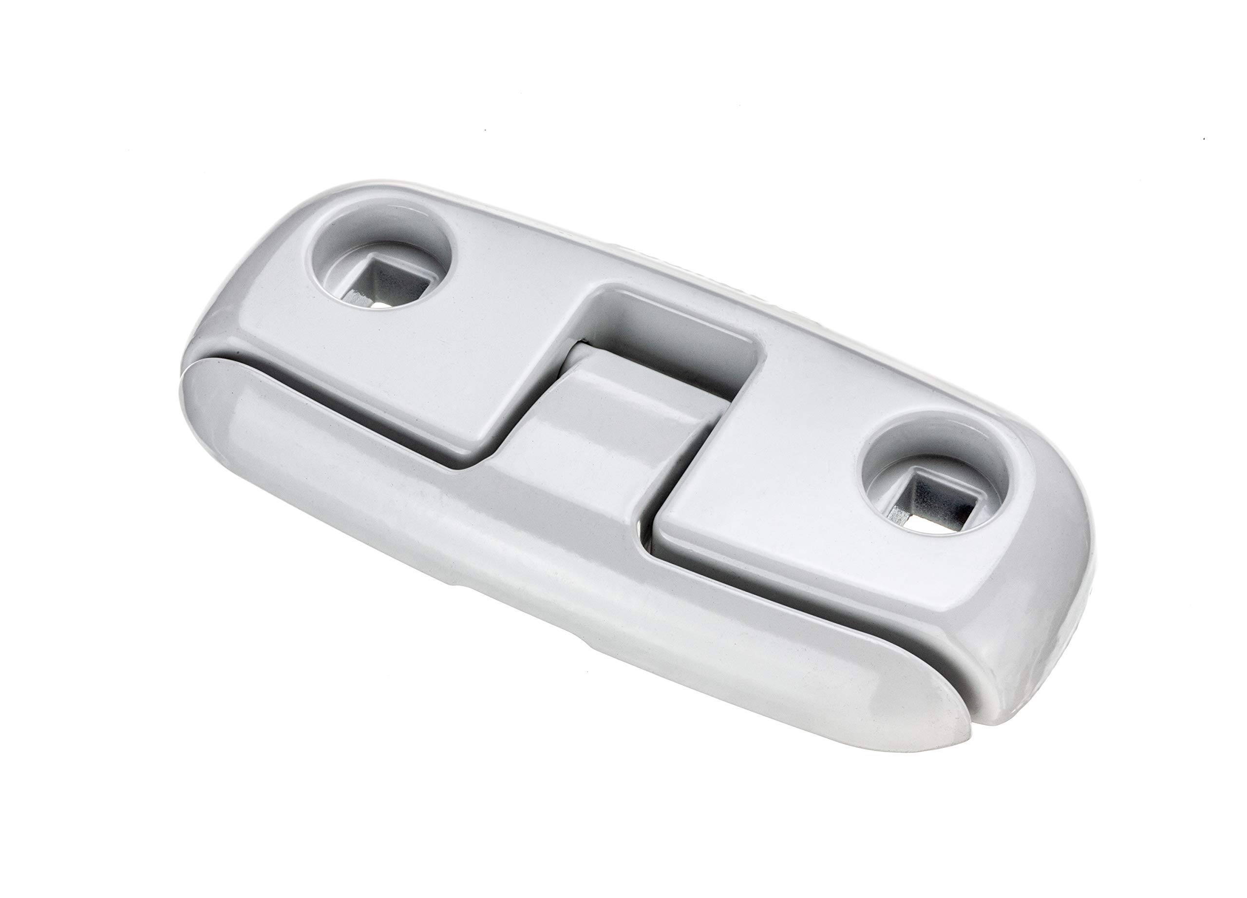 Attwood 12048-4 Aluminum Fold-Down Dock Cleat, White, 6-Inch, One Size