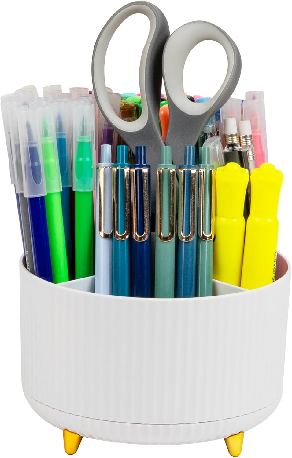 Mind Reader Rotating Pen Cup Accessory Holder Desktop Organizer