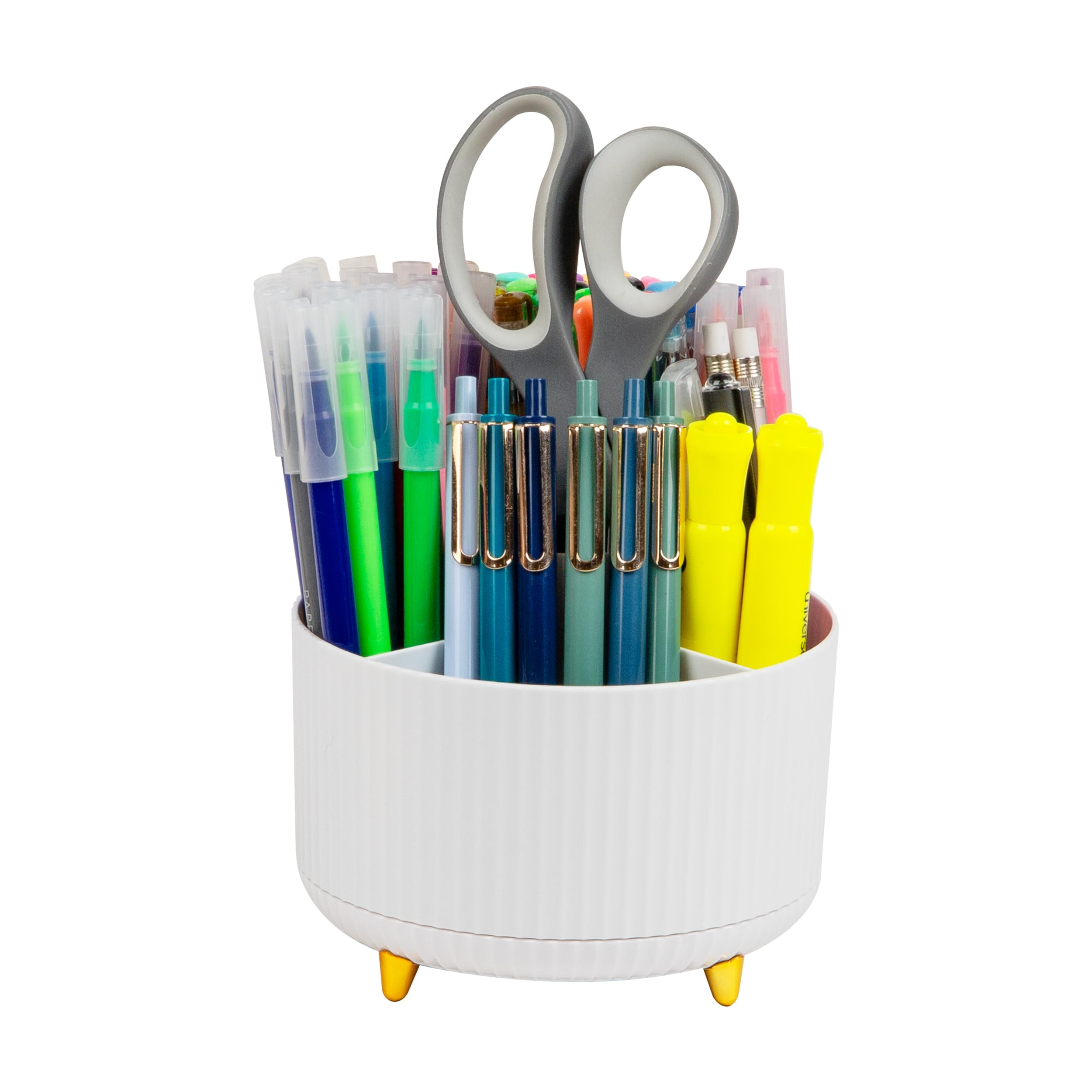 Mind Reader Rotating Pen Cup Accessory Holder Desktop Organizer