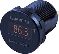 Sea-Dog Round OLED Temperature Meter Fahrenheit w/6' Lead