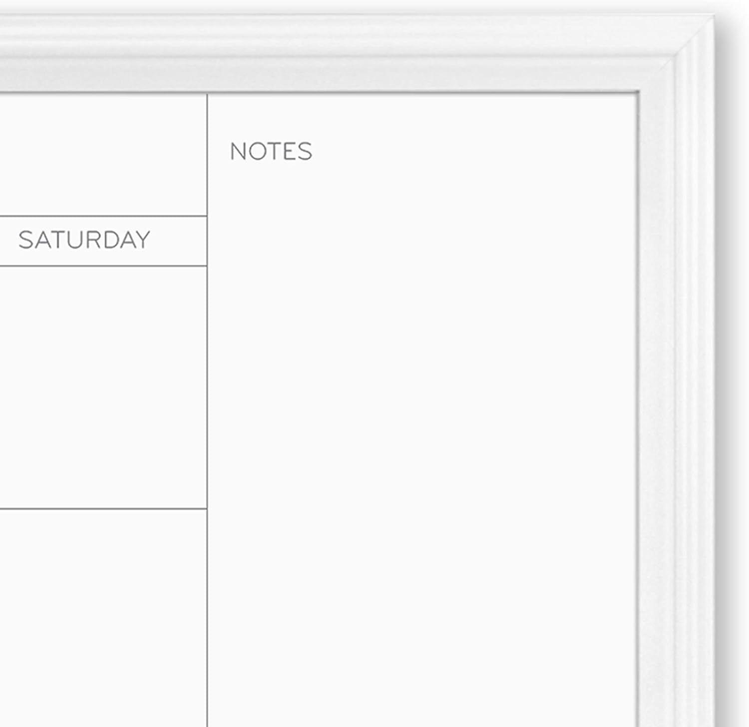 U BRANDS Magnetic Dry Erase Calendar Board, White Wood Frame