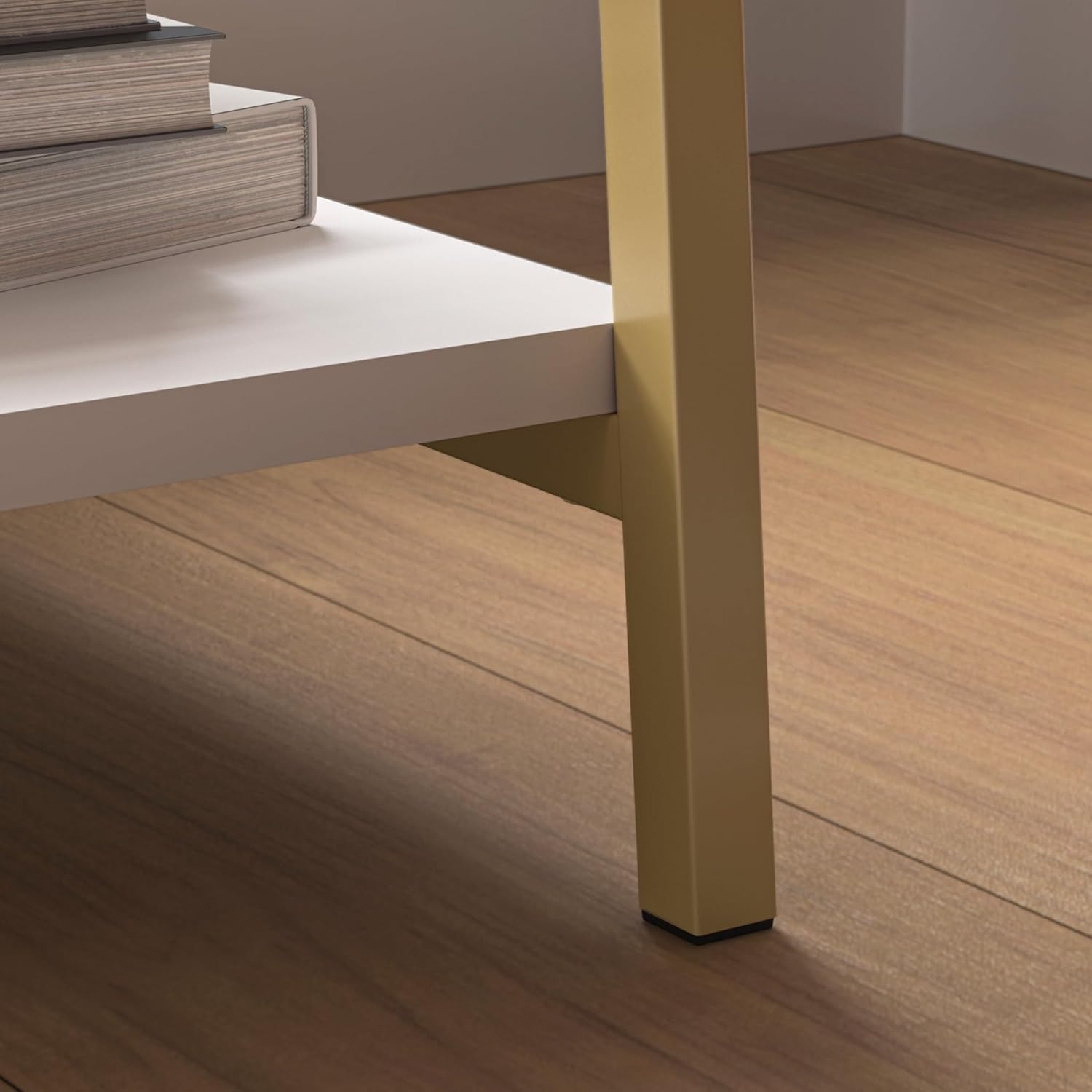 Sauder North Avenue 42inW Modern Desk with Open Shelves, White Finish