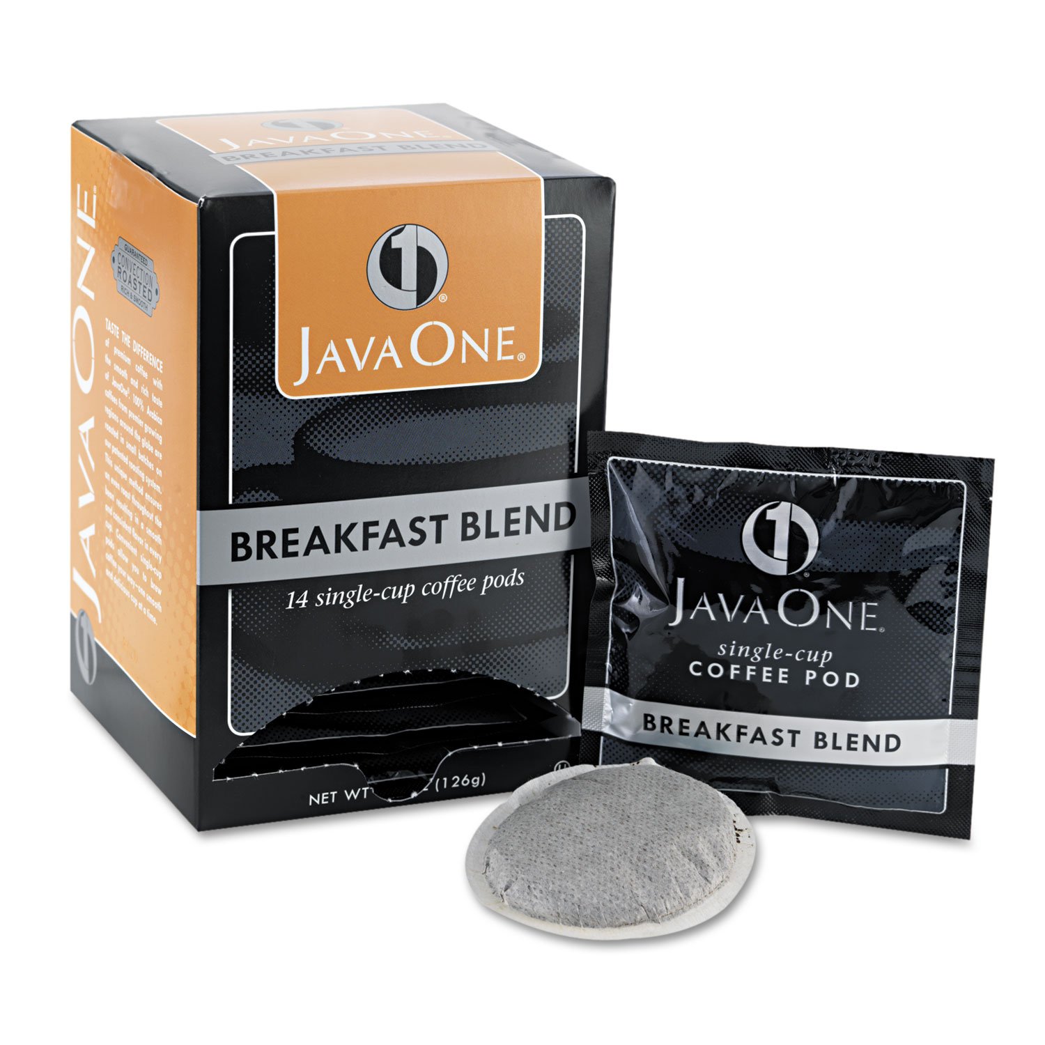 Java One Single-Serve Coffee Pods, Breakfast Blend, Carton Of 14