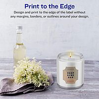 Avery Kraft Brown Square Scalloped Labels, Sure Feed Technology, 1-5/8" x 1-5/8", Print-to-The-Edge, Laser/Inkjet Printable