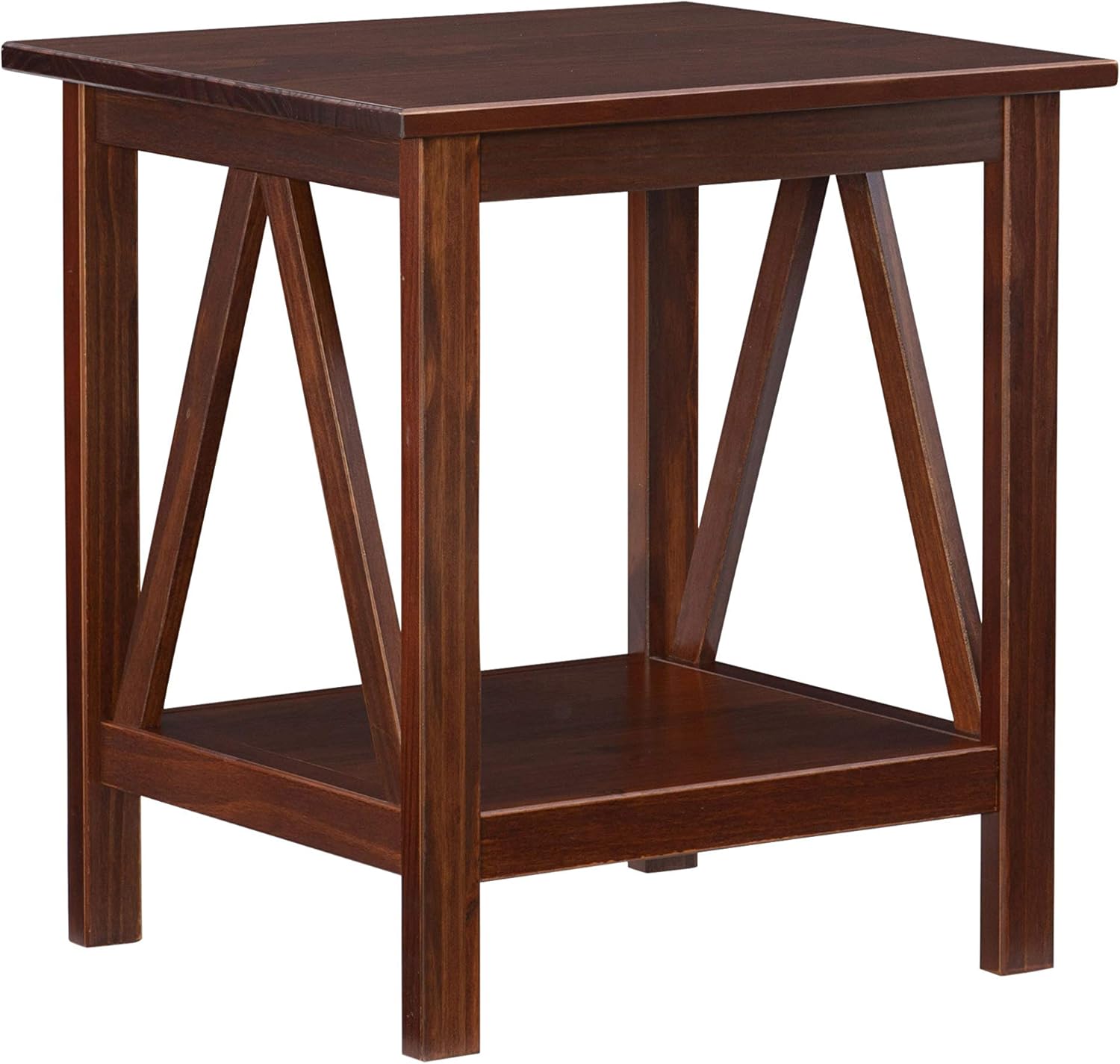 Linon Home Dcor Linon Home Decor Titian End Table, 20"w x 17.72"d x 22.01"h, Antique Tobacco