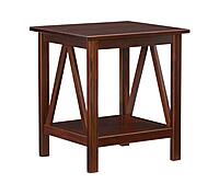 Linon Home Dcor Linon Home Decor Titian End Table, 20"w x 17.72"d x 22.01"h, Antique Tobacco