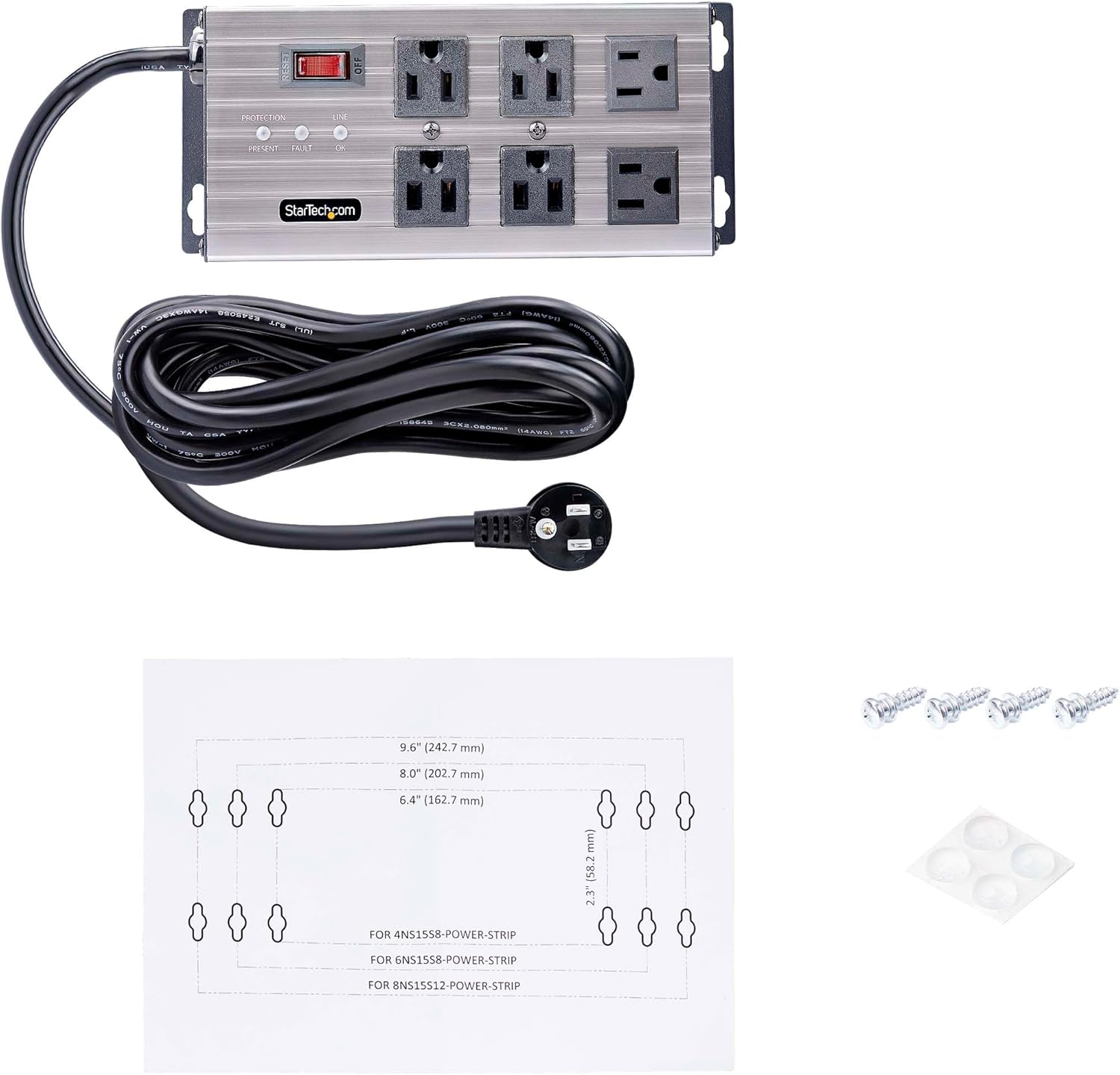 StarTech.com Industrial Power Strip PDU 125V/15A with EMI/RFI Isolation and Surge Protection