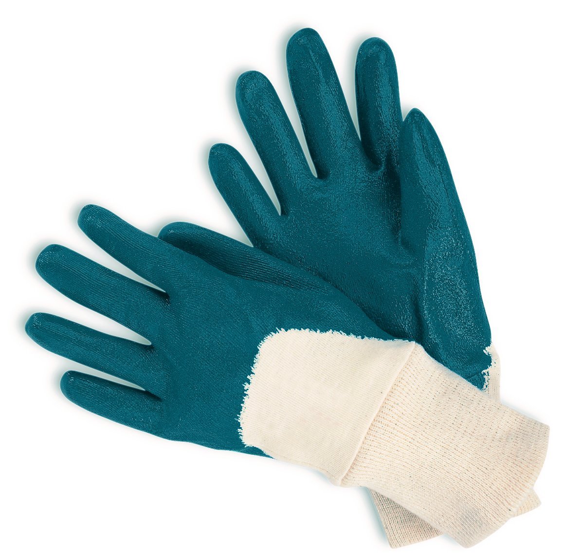 MCR SAFETY 97980 Predator Economy Palm Coated Nitrile Gloves with Interlock Lining and Knit Wrist