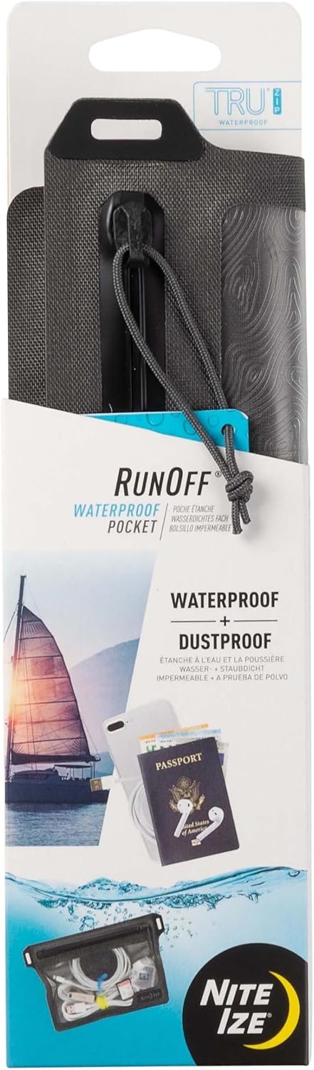 Nite Ize Runoff Waterproof Pocket - Waterproof Pouch for Passports, Phones