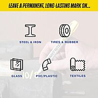 Markal 96807 Paint-Riter+ Valve Action Marker, Versatile Surface Compatibility, Bold Mark Size 1.8", Orange 6-Pack